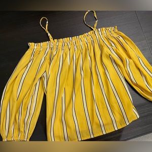 Off the shoulder yellow/white Blouse